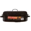 Granite Ware Porcelain Enamel Covered Roaster 10 Lb Black