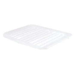 Rubbermaid 18 In. L X 14.8 In. W X 1-5/16 In. H Clear Plastic Dish Drainer