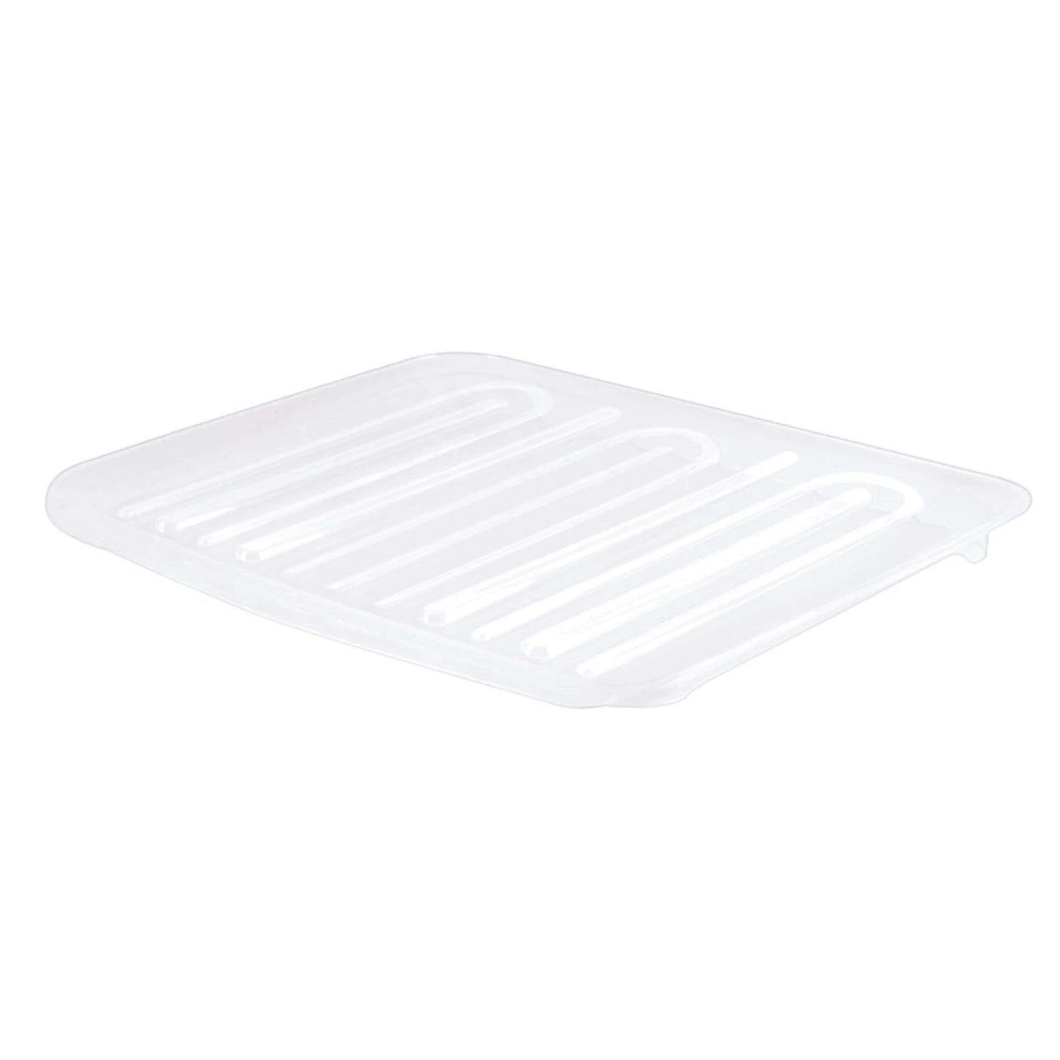 Rubbermaid 18 In. L X 14.8 In. W X 1-5/16 In. H Clear Plastic Dish Drainer