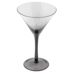 Karma Gifts Mid Century Gray Glass Ombre Martini Glass 1 Pk