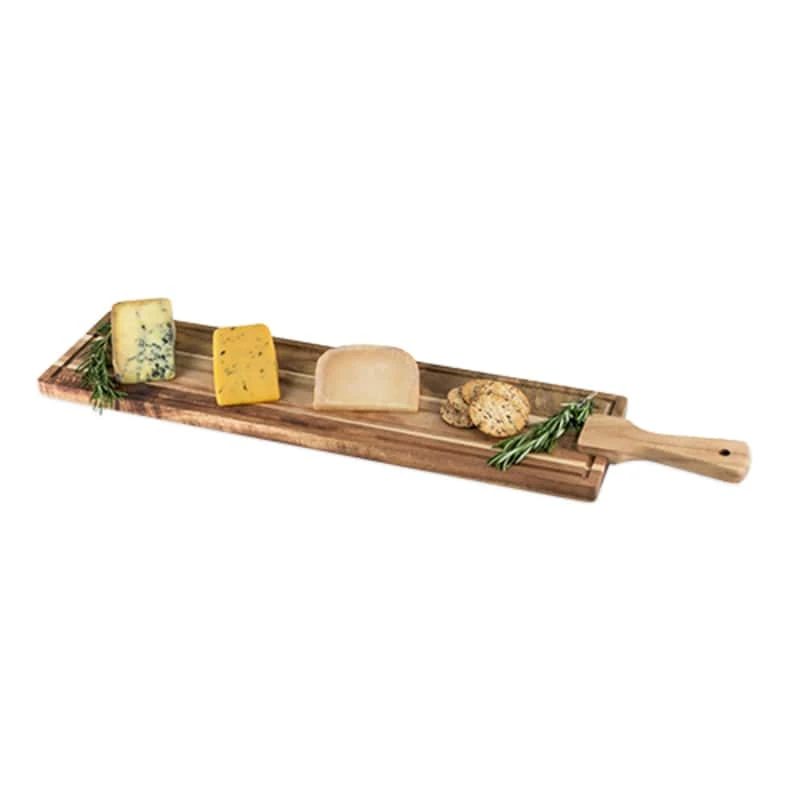 TWINE Rustic Farmhouse 26-1/2 In. L X 6 In. W Acacia Wood Tapas Board