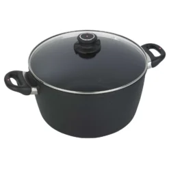 Swiss Diamond Cast Aluminum Stock Pot 11 In. 8.5 Qt Black