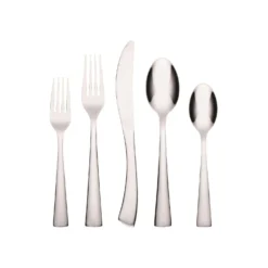 Cambridge Aladin Mirror Silver Stainless Steel Casual Flatware Set 20 Pc