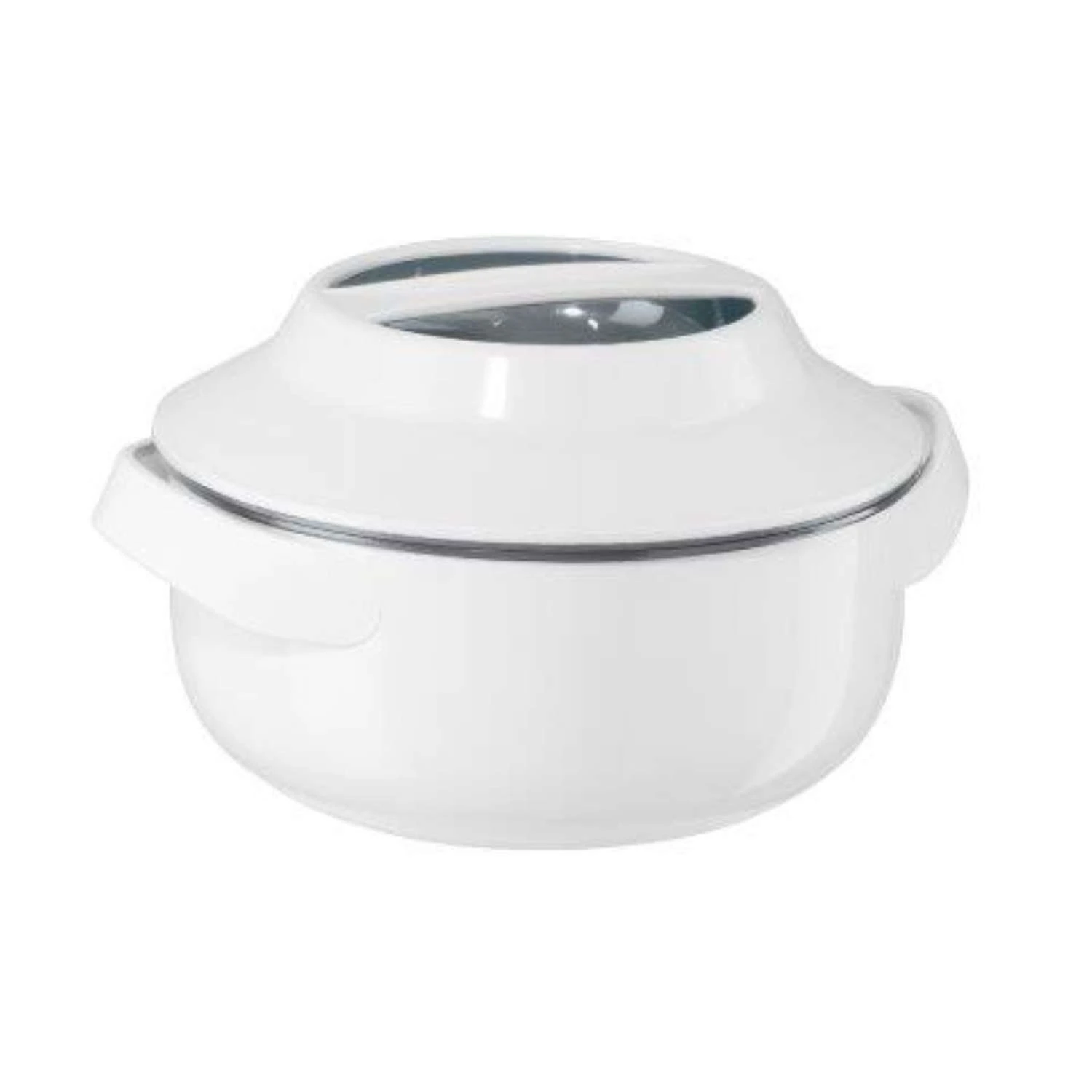OGGI 1.5 Oz White Plastic/Stainless Steel Insulated Serving Bowl Serving Bowl 8.75 In. D 1 Pc