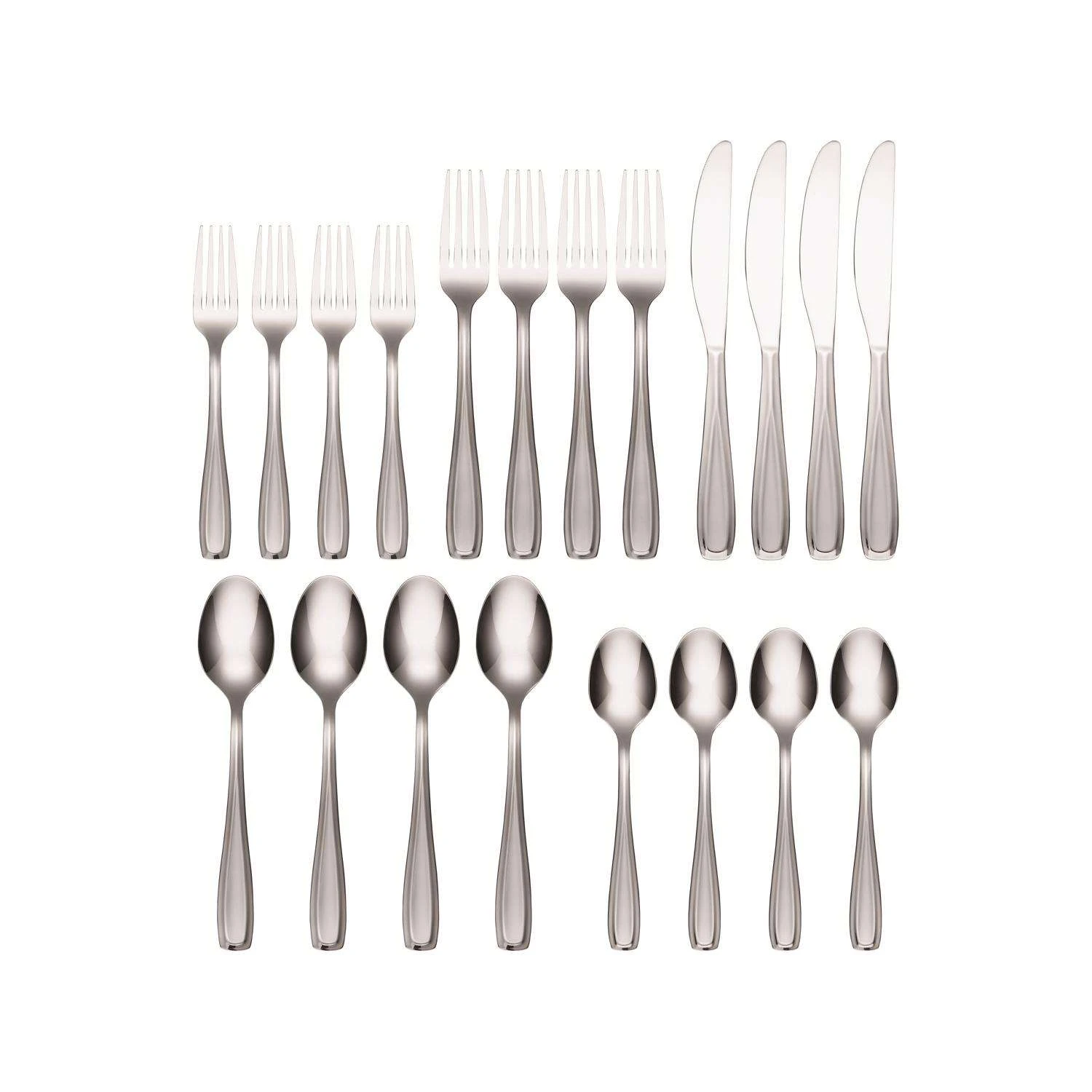 Cambridge Waylen Sand Silver Stainless Steel Casual Flatware Set 20 Pc - Image 2