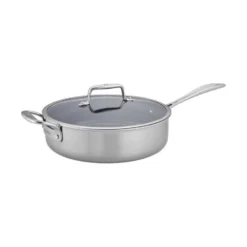 Zwilling J.A Henckels Clad CFX Ceramic/Stainless Steel Saute Pan 11.02 In. 5 Qt Silver