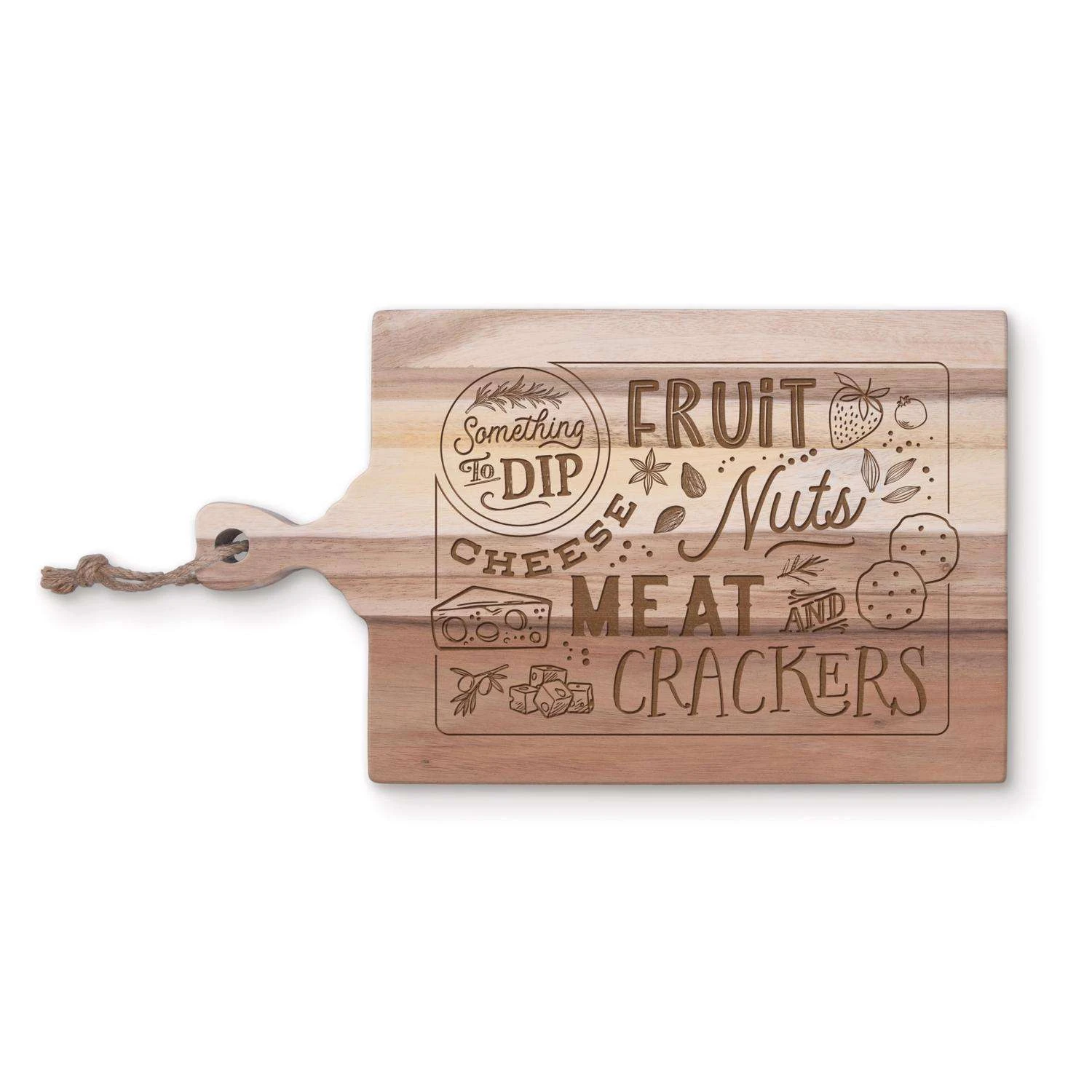 P. Graham Dunn 18.25 In. L X 10.5 In. W X 1.13 In. Acacia Wood Something To Dip Cutting Board 1 Pk