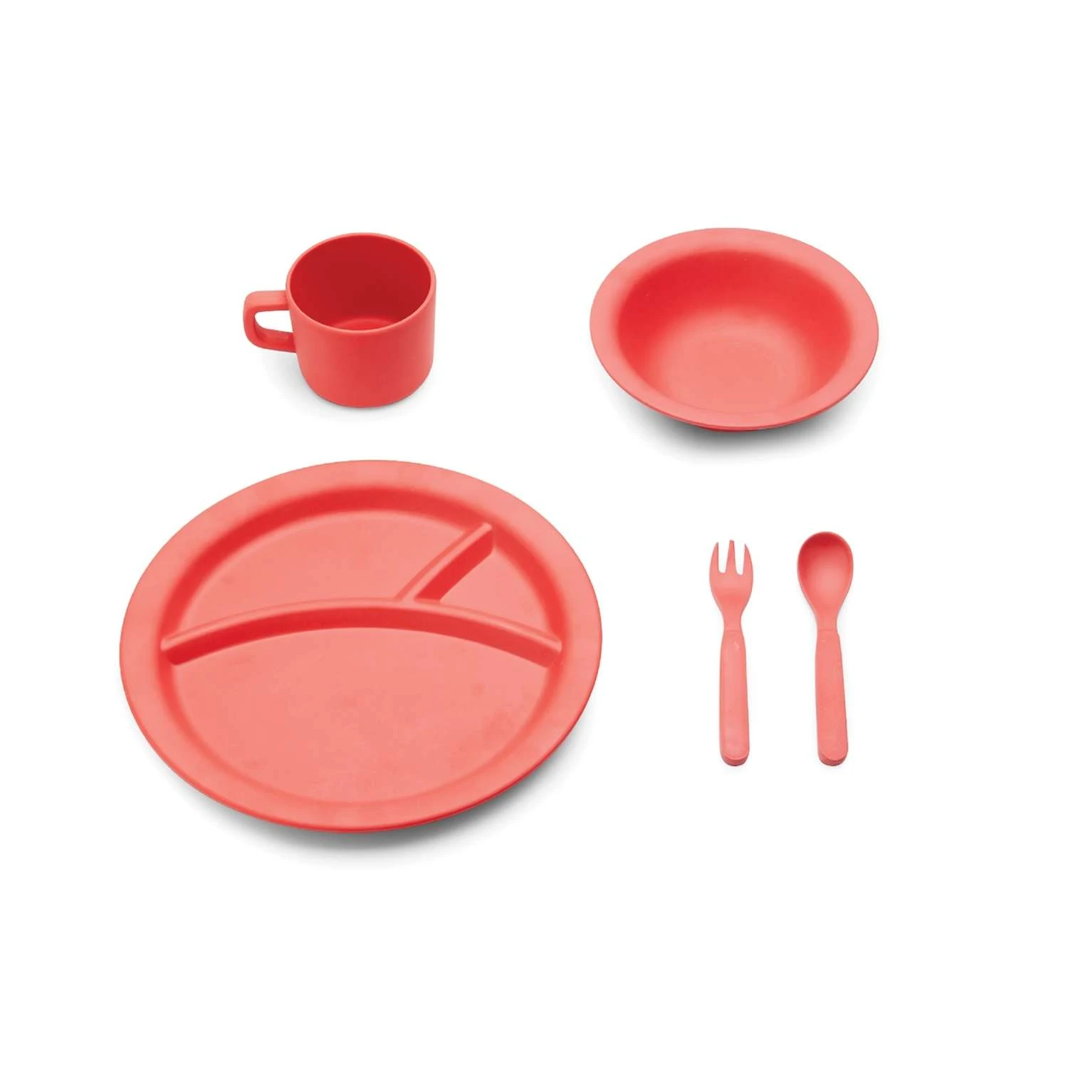 Red Rover Red Bamboo Classic Dinnerware Set 5 Pc