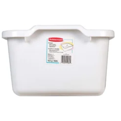 Rubbermaid 15.5 In. L X 12.75 In. W X 7.75 In. H White Plastic Dish Pan