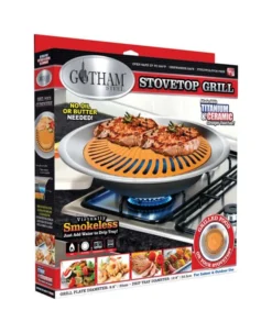 Gotham Steel As Seen On TV Ceramic/Titanium Stove Top Grill 12.8 In. Copper