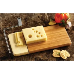 Prodyne 12 In. L X 6 In. W X 0.75 In. Bamboo Cheese Board With Slicer