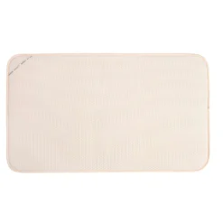 Envision Home 32 In. L X 18 In. W X 0.25 In. H Cream Microfiber Drying Mat