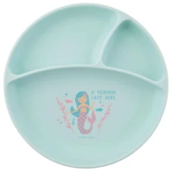 Stephen Joseph Aqua Silicone Mermaid Plate 8 In. D 1 Pc
