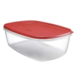 Rubbermaid 2.5 Gal Clear/Red Food Storage Container 1 Pk