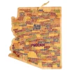 Totally Bamboo Wander On Words 11.75 In. L X 13.5 In. W X 0.63 In. Bamboo Arizona Serving & Cutting