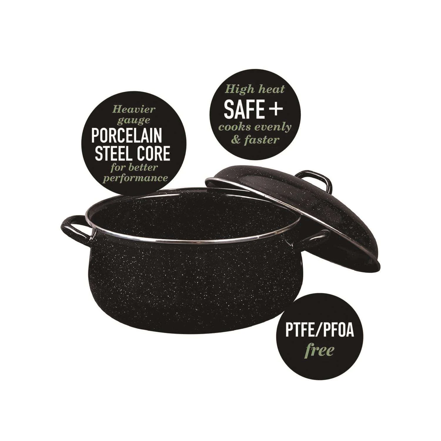 Granite Ware Steel Dutch Oven 9.5 Qt Black - Image 2
