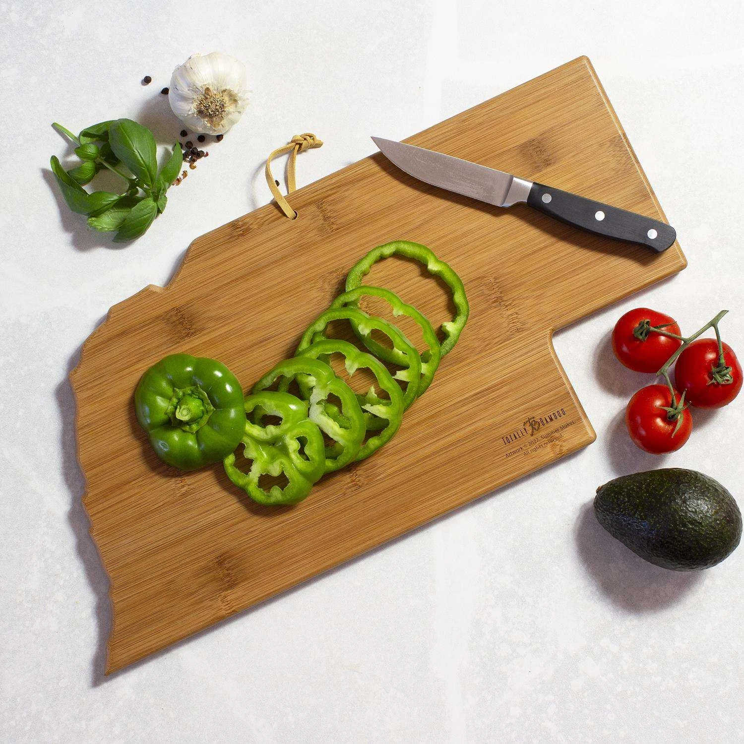 Totally Bamboo 18 In. L X 9 In. W X 1 In. Bamboo Nebraska Serving & Cutting Board 1 Pk - Image 5