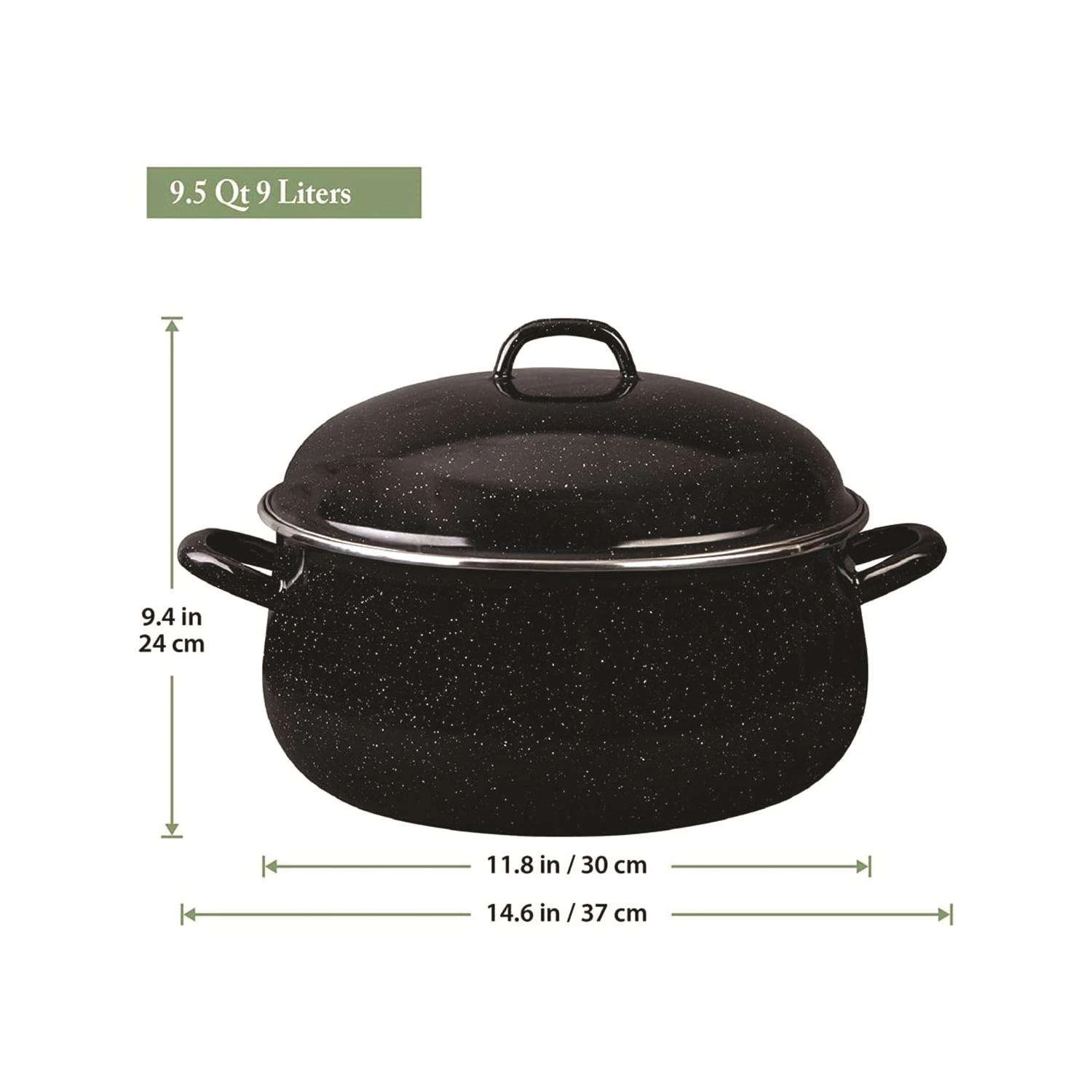 Granite Ware Steel Dutch Oven 9.5 Qt Black - Image 3