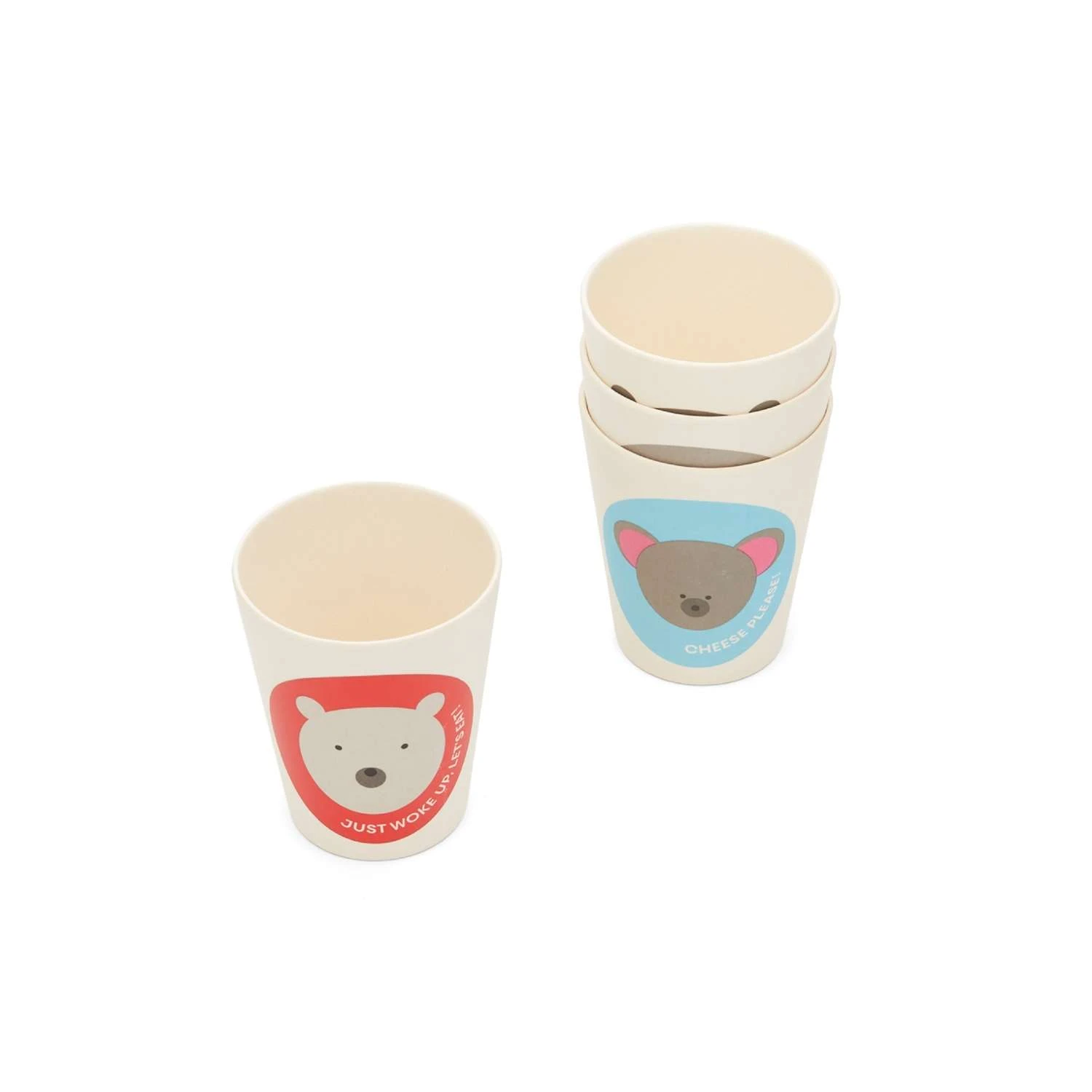Red Rover Assorted Bamboo Animal Beverage Cups 4 Pk - Image 2