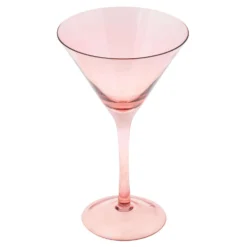 Karma Gifts Mid Century Blush Glass Martini Glass 1 Pk