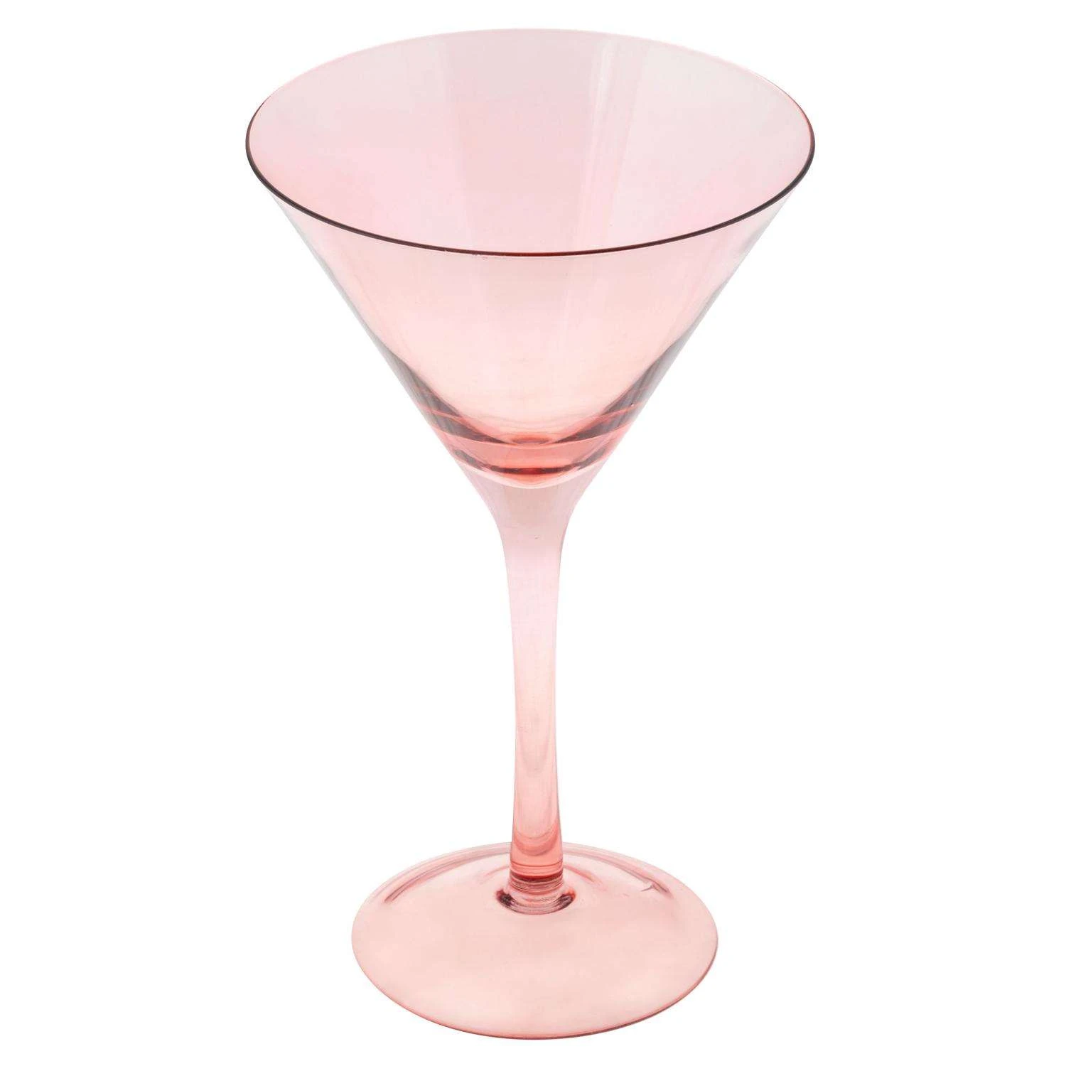 Karma Gifts Mid Century Blush Glass Martini Glass 1 Pk