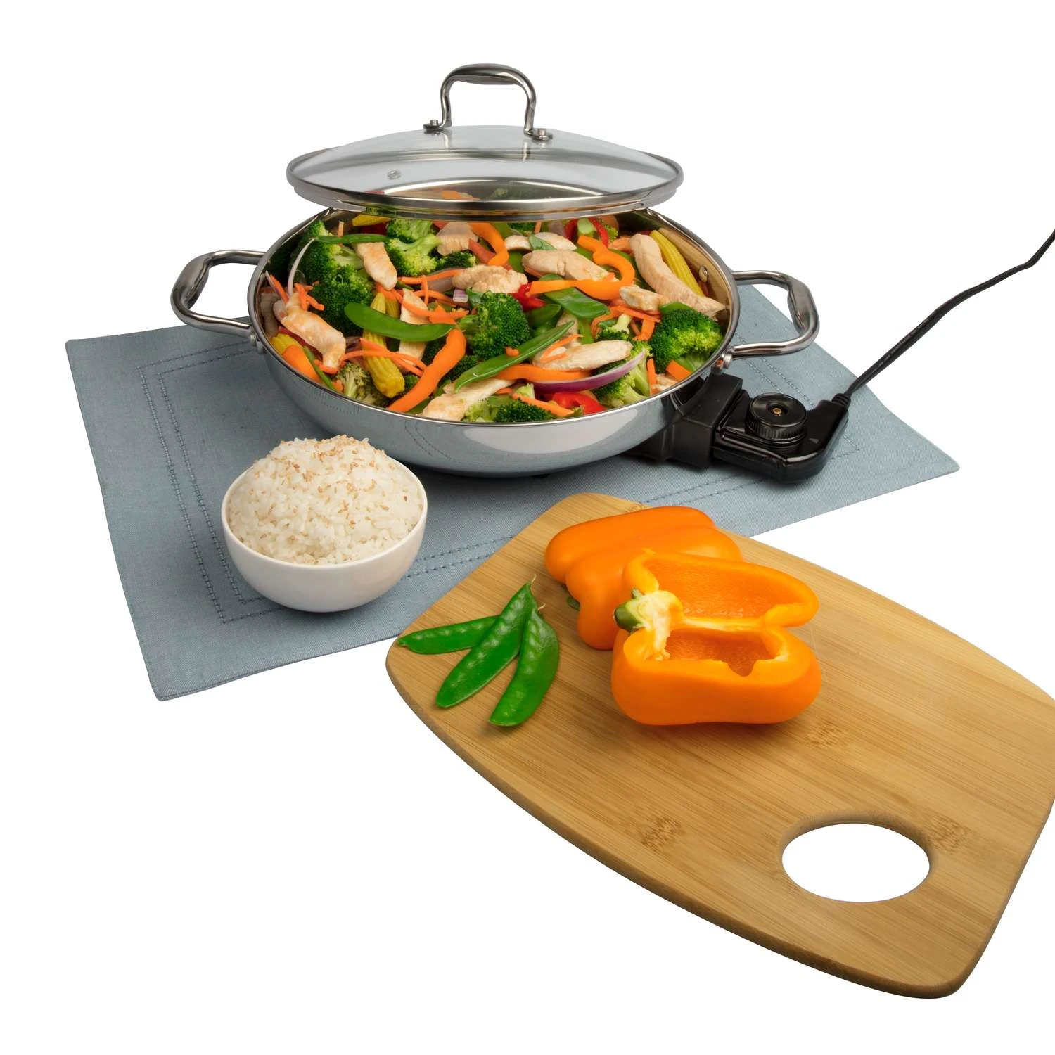 CucinaPro Stainless Steel Electric Skillet 12 In. Silver - Image 5