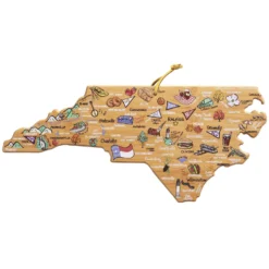 Totally Bamboo Fish Kiss 18 In. L X 8 In. W X 0.63 In. Bamboo North Carolina Serving & Cutting Board