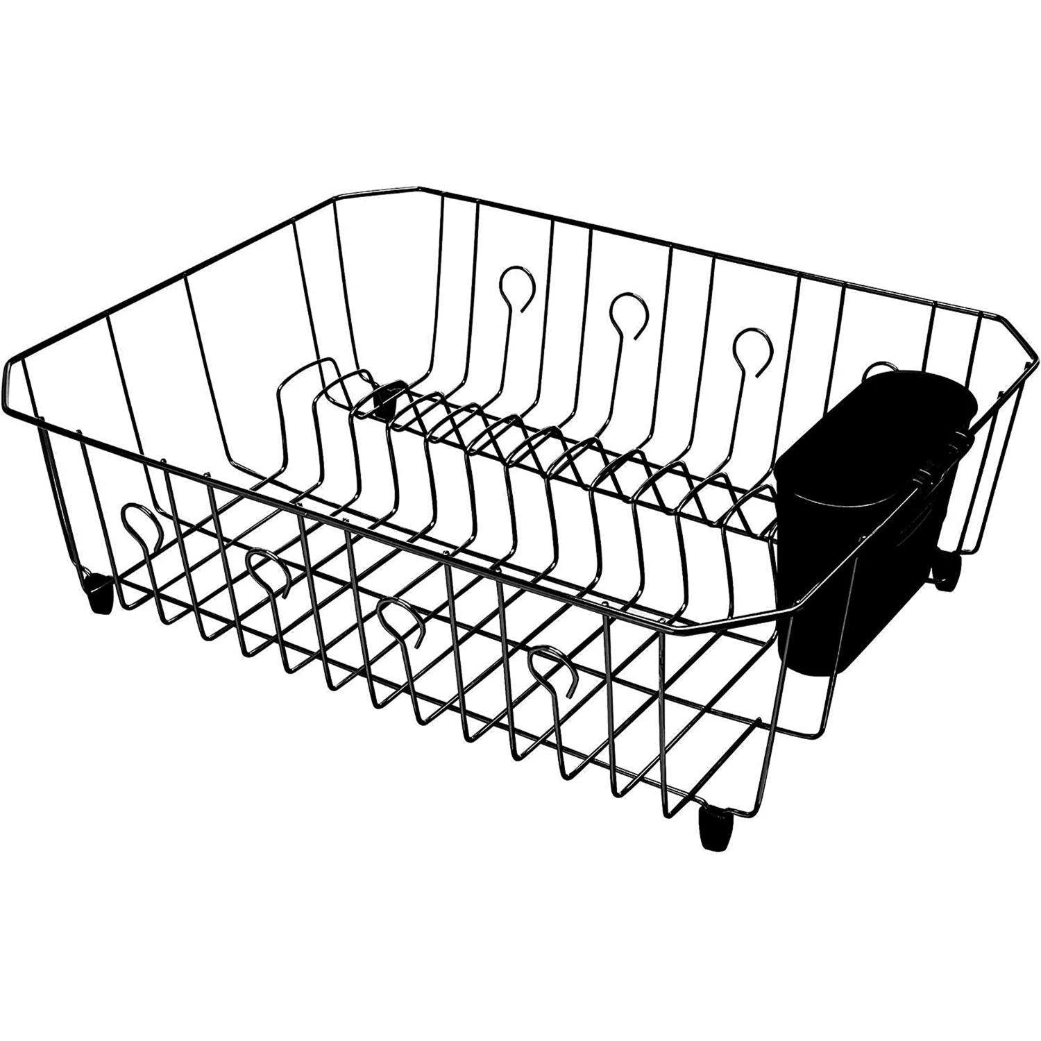 Rubbermaid 17.6 In. L X 13.8 In. W X 5.9 In. H Black Steel Dish Drainer - Image 2