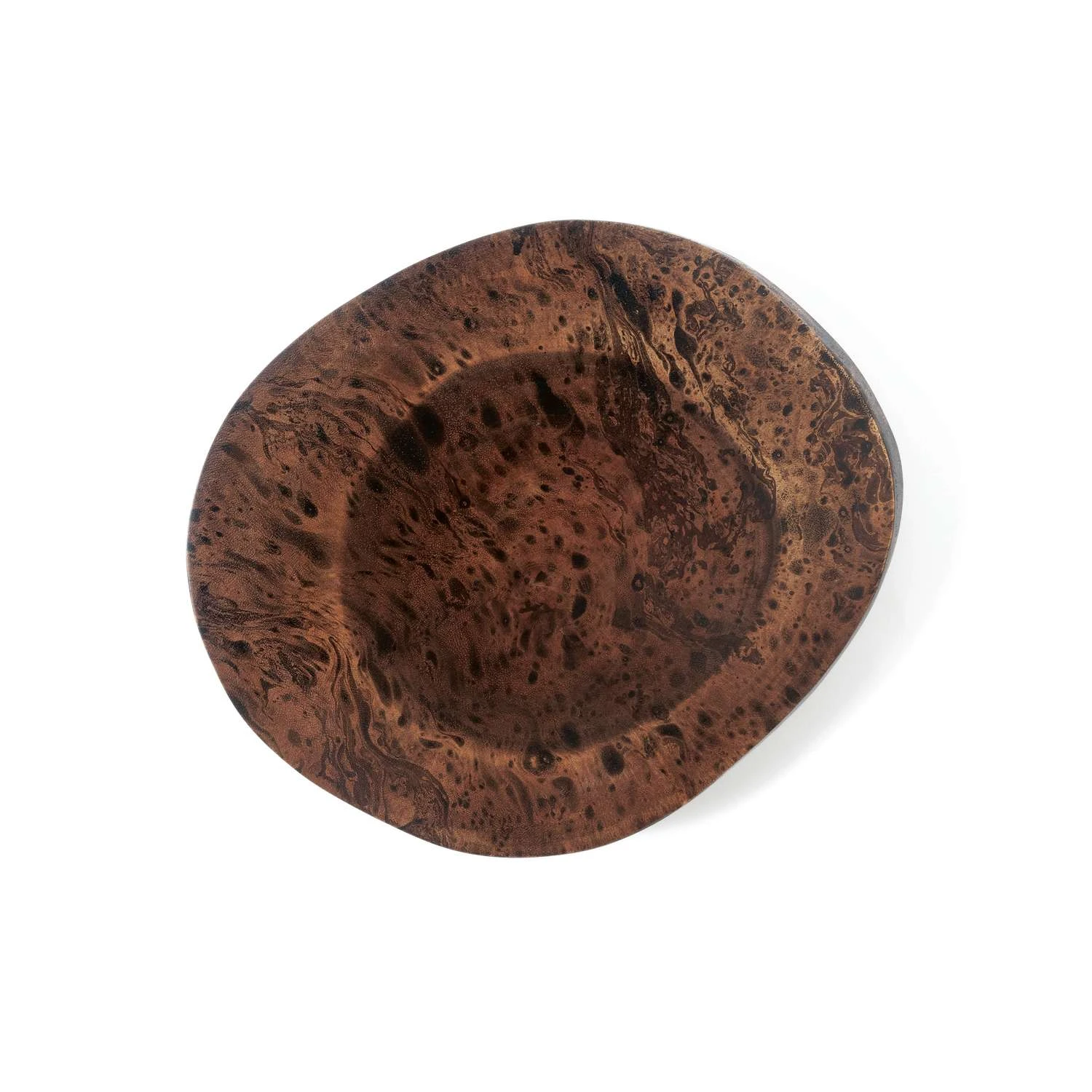 Lipper International Natural Acacia Wood Burl Serving Boards With Feet 13 In. D 1 Pc - Image 2