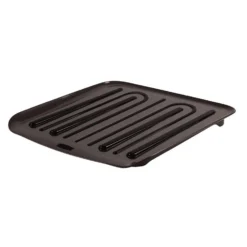 Rubbermaid 15.3 In. L X 14.3 In. W X 1.3 In. H Black Plastic Dish Drainer