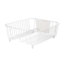 Rubbermaid 14.3 In. L X 12.5 In. W X 5.4 In. H White Steel Dish Drainer