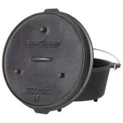 Camp Chef Deluxe Cast Iron Dutch Oven 9.12 Qt Black