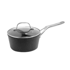 Starfrit The Rock Aluminum Saucepan 2 Qt Black