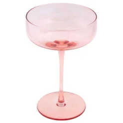 Karma Gifts Mid Century Blush Glass Champagne Coupe 4.13 In. D 1 Pk