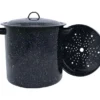 Granite Aluminum Pot 10 In. 15.5 Qt Black