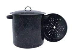 Granite Aluminum Pot 10 In. 15.5 Qt Black