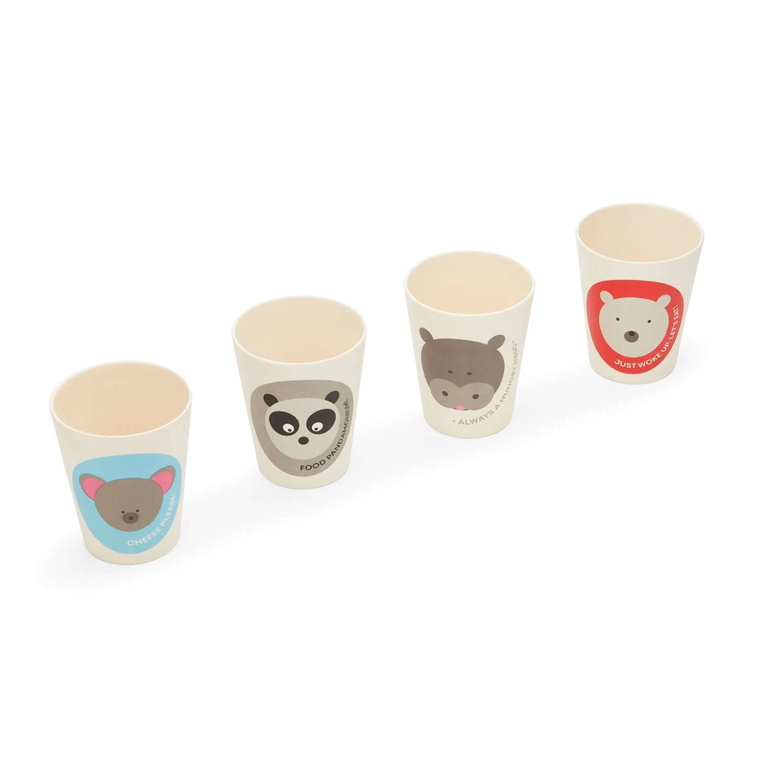 Red Rover Assorted Bamboo Animal Beverage Cups 4 Pk