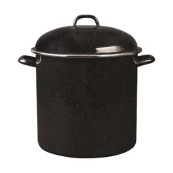 Graniteware Steel Stock Pot 8 Qt Black