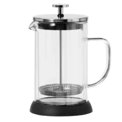 OGGI 20 Oz Clear Borosilicate Glass French Press Tea Cup And Tea Pot 3.74 In. D 1 Pc