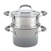 Rachael Ray Aluminum Steamer Insert 3 Qt Gray