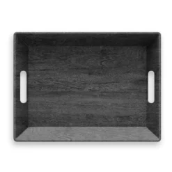 TarHong Melamine Faux Real Blackened Wood Serve Tray 1 Pc