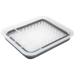 Core Kitchen 14.37 In. L X 12.2 In. W Gray/White PP/TPR Dish Rack