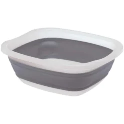 Progressive Prepworks 15 In. L X 12.25 In. W X 5.5 In. H Clear/Gray TPE/Polypropylene Dish Tub