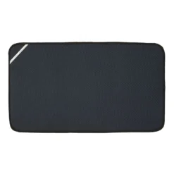 Envision Home 32 In. L X 18 In. W X 0.25 In. H Black Microfiber Drying Mat