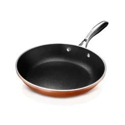Gotham Steel Copper Cast Ceramic/Titanium Fry Pan 10 In. Black/Orange