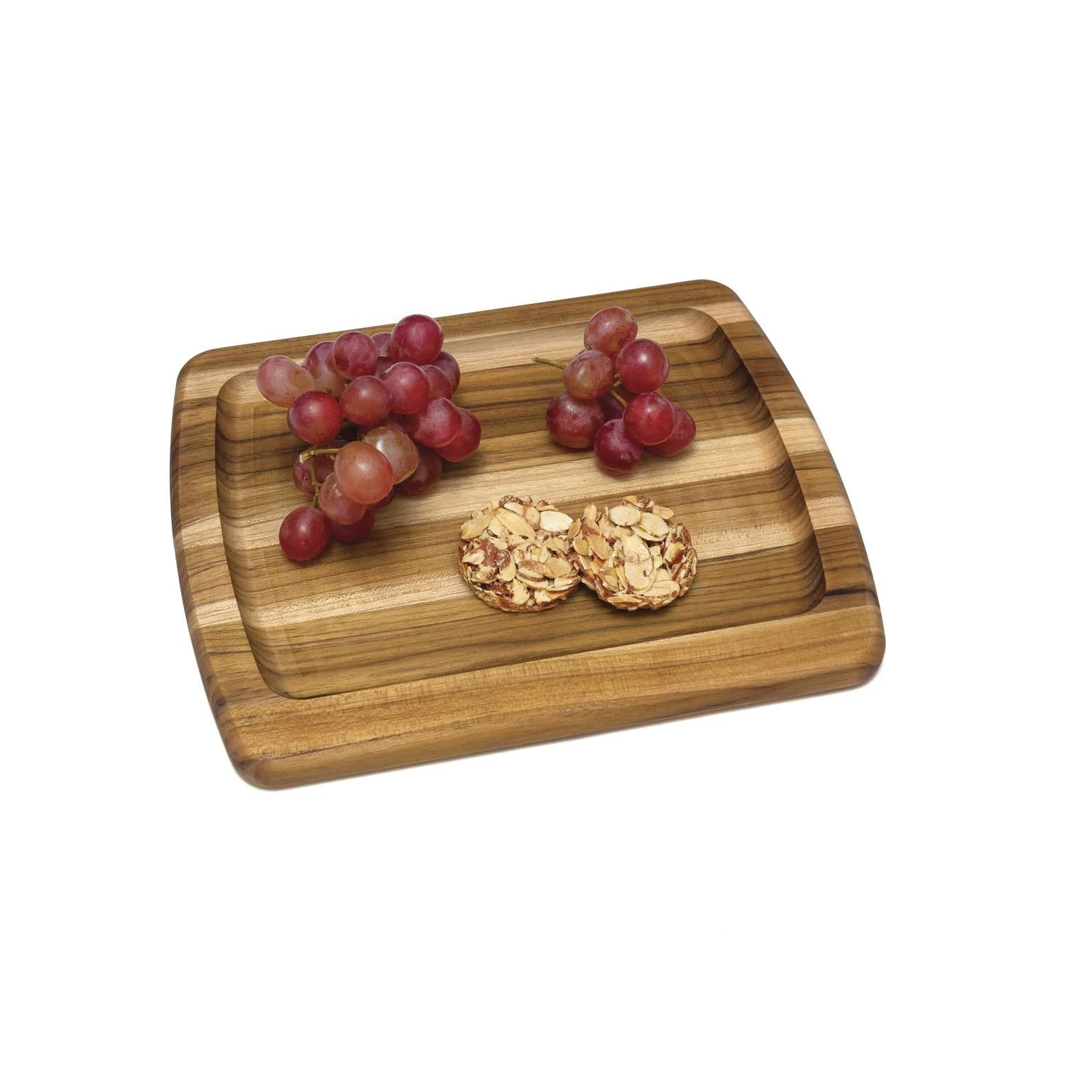 Lipper International 12 In. L X 10 In. W X 0.75 In. Teak Wood Cheese Board