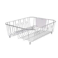 Rubbermaid 17.6 In. L X 13.8 In. W X 5.9 In. H Chrome Steel Dish Drainer