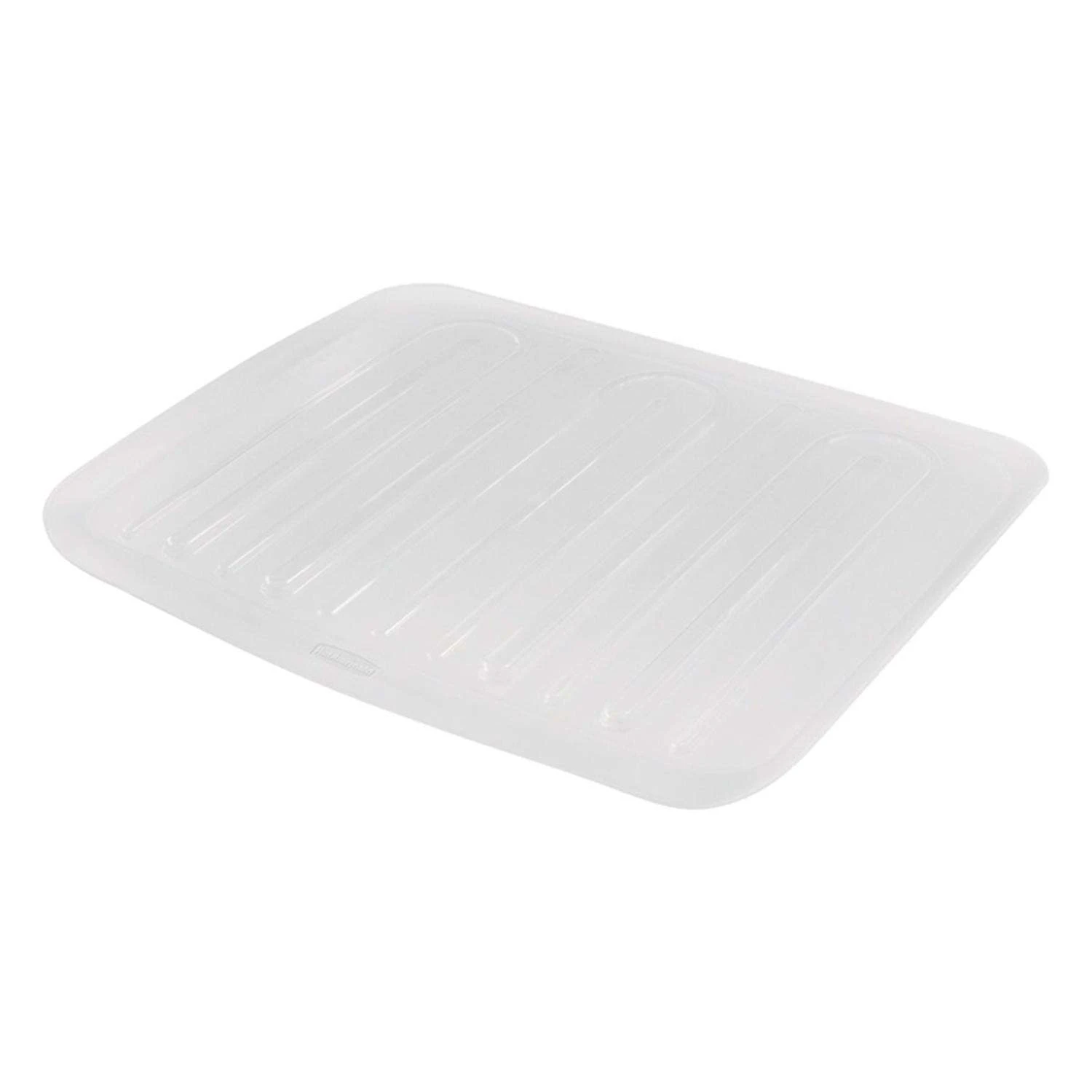 Rubbermaid 18 In. L X 14.8 In. W X 1-5/16 In. H Clear Plastic Dish Drainer - Image 2