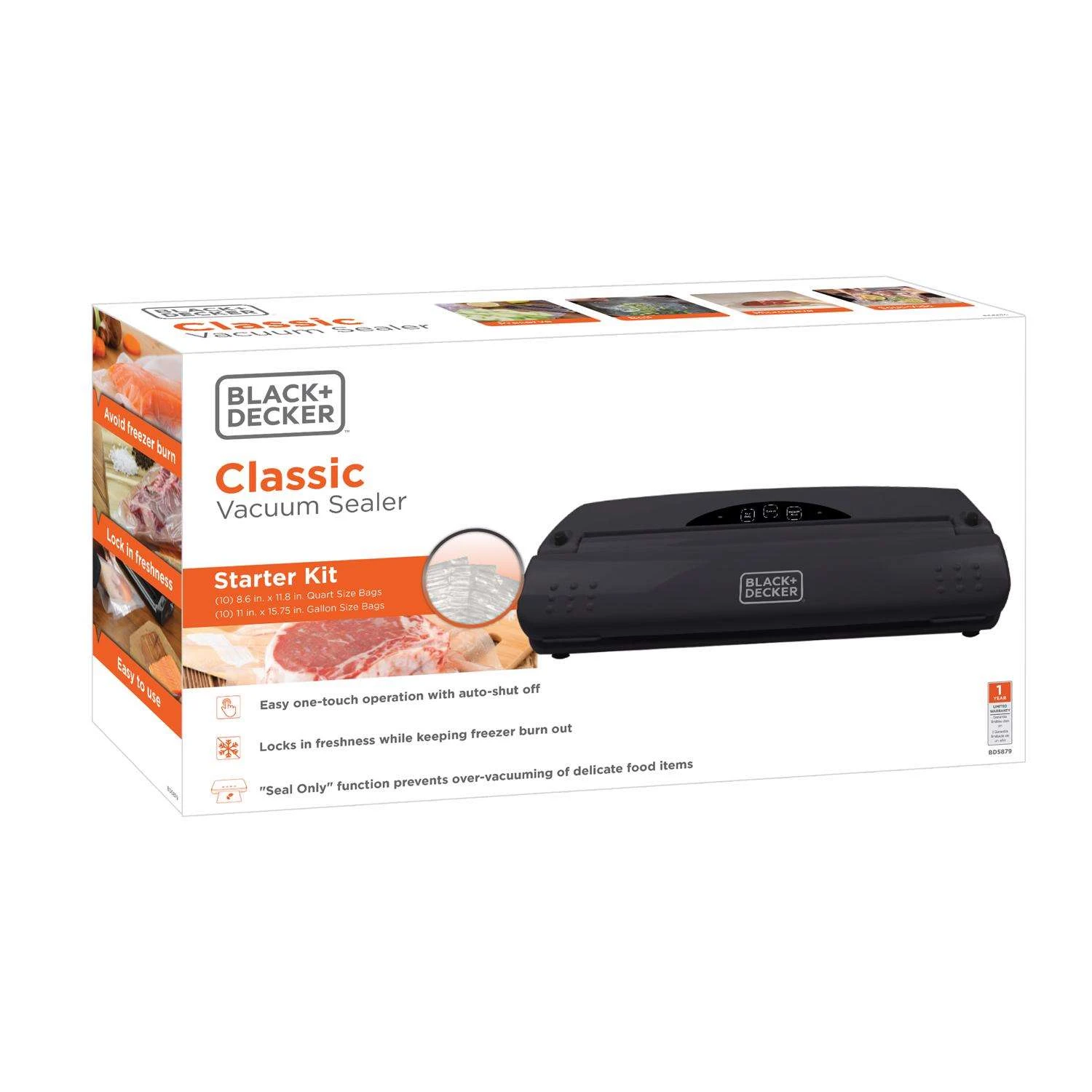 Black & Decker Black+Decker Classic Black Vacuum Sealer 1 Pk