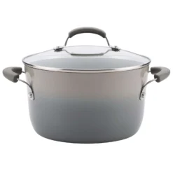 Rachael Ray Classic Brights Aluminum Stockpot 6 Qt Gray